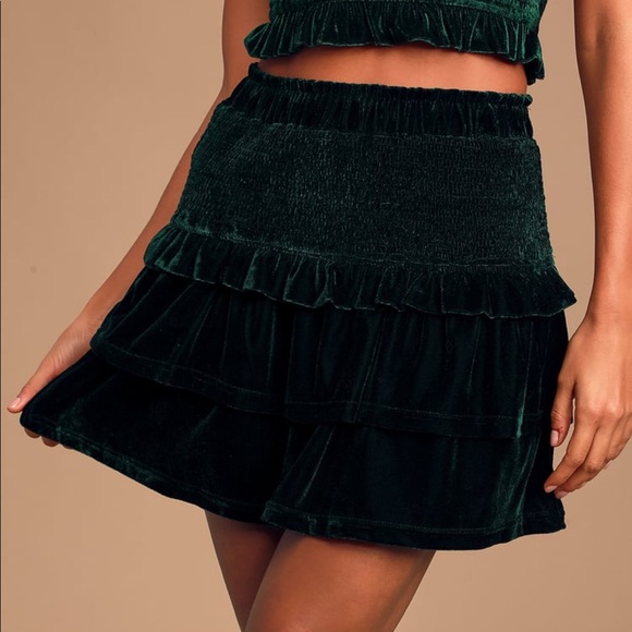 Lulus Dresses & Skirts - HP! Velvet Green Skirt